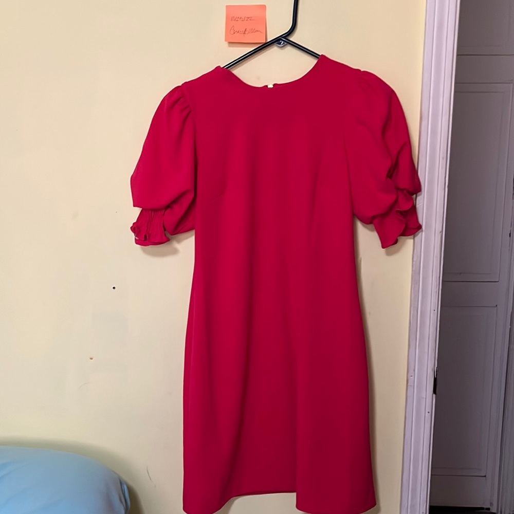 Calvin Klein hot pink dress with gold zipper size 4